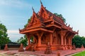 Red stone Wat Sila Ngu temple, Koh Samui, Thailand