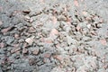 Red stones immured in gray berot. Texture. Royalty Free Stock Photo