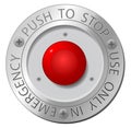 Red stop button Royalty Free Stock Photo