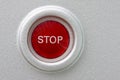 Red stop button Royalty Free Stock Photo