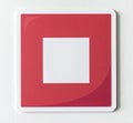 Red stop button music icon Royalty Free Stock Photo