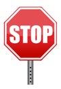 Red stop road sign Royalty Free Stock Photo