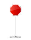 Red stop road sign Royalty Free Stock Photo