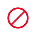 Red stop sign icon isolate on white background vector illustration.Dont do it Royalty Free Stock Photo