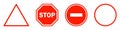 Red STOP sign isolated. Vector Stop hand sign Royalty Free Stock Photo