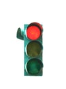 Red stop traffic light for crosswalk intersection Royalty Free Stock Photo