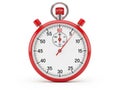 Red stopwatch isolated on white background Royalty Free Stock Photo