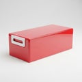 Red storage box with handle Royalty Free Stock Photo