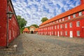 Red storehouses of Kastellet Royalty Free Stock Photo