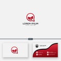 Red Story lab communication chat logo vector Royalty Free Stock Photo