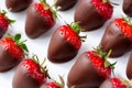Red Strawberries Dipped In Chocolate