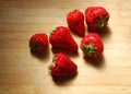 Strawberry on a chopping board