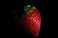 Red strawberry fruit close up skin texture Royalty Free Stock Photo