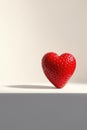 red strawberry heart. Valentines Day concept Royalty Free Stock Photo
