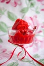 Red Strawberry sorbet