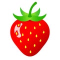 Red strawberry vector cartoon Royalty Free Stock Photo