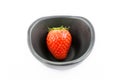 Red strawberry on white background