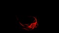 Red streaks of light sliding on a black background, seamless loop. Design. Randomly moving fire flame. Royalty Free Stock Photo