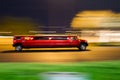 Red stretch limousine Royalty Free Stock Photo