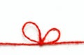 Red string bow Royalty Free Stock Photo