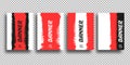 Red strip of paint on a white background , Paper , brochure vertical banner . Template for text and advertising.Vector illustratio