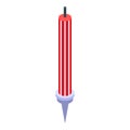 Red striped candle icon, isometric style Royalty Free Stock Photo