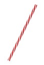 Red Striped Drinking Straw with Clipping Path Isolated