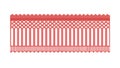 Red Striped Lace Border with Delicate Pattern, Vector Graphic, vector design Generative AI Royalty Free Stock Photo