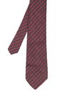 Red striped necktie on white background Royalty Free Stock Photo