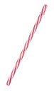 Red, striped plastic straw