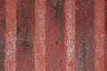 Red Striped Vintage Metal and Wood Background Royalty Free Stock Photo