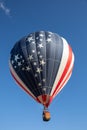 Red Stripes and Stars Hot Air Balloon. Royalty Free Stock Photo