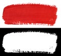 Red stroke of gouache paint brush Royalty Free Stock Photo