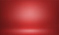 Red studio background or backdrop 3D room lightbox