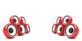 Red stylish stereo system Royalty Free Stock Photo