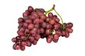 Bunch of ripe red grapes isolated on white Royalty Free Stock Photo