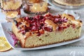 Red summer fruits cake Royalty Free Stock Photo