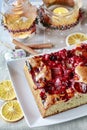 Red summer fruits cake Royalty Free Stock Photo