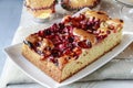 Red summer fruits cake Royalty Free Stock Photo