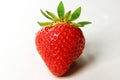 Red summer strawberries, seasonal fruit, macro