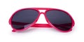 Red sun glasses isolated over the white Royalty Free Stock Photo