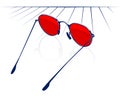 Red sunglasses icon Royalty Free Stock Photo