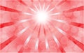 Pink red radiant starburst bokeh rays background. Royalty Free Stock Photo