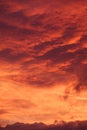 Red sunrise cloudscape