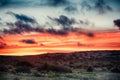 Red sunset background in patagonia Royalty Free Stock Photo