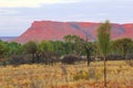 Red sunset colors of Kings Canyon, Australia Royalty Free Stock Photo