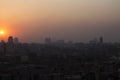 Red sunset over Cairo Royalty Free Stock Photo