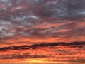 Red sunset of the sky in California Royalty Free Stock Photo