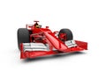 Red super fast sports racing car - front shot