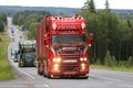 Red Super Scania R450 Omerta of Weeda Transport